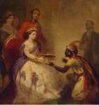 Barker Thomas Jones Queen Victoria Giving the Bible to an African Chief cartoon  - Hermitage